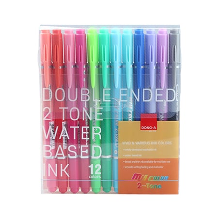 DONGA MY COLOR 2 ÇİFT TARAFLI 12 RENK FIRÇA UÇ KEÇ