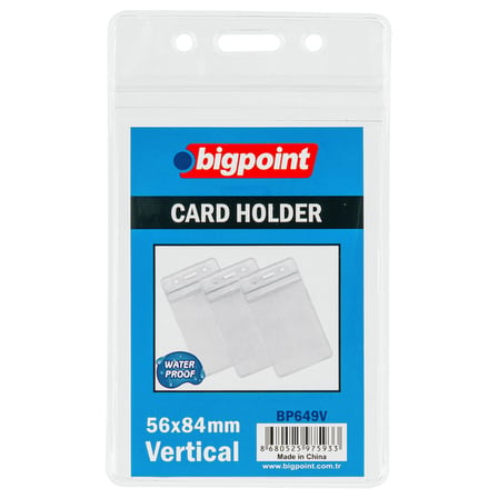 BIGPOINT BP649V KİLİTLİ KART POŞETİ DİKET 56X84 mm-(***12 ADET***)
