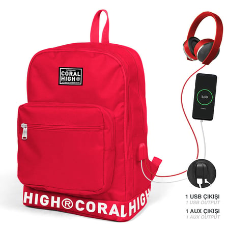 YAYGAN 24103 CORAL HIGH SIRT ÇANTASI USB+AUX