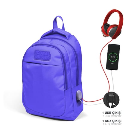YAYGAN 24315 CORAL HIGH SIRT ÇANTASI USB+AUX SOKETLİ