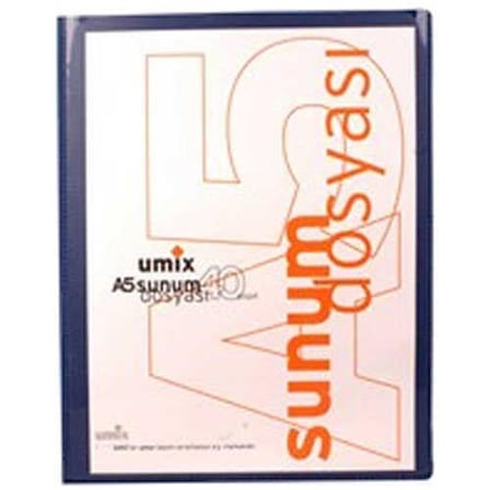 UMİX A5 40 LI LACİVERT CEPLİ SUNUM DOSYASI  U1194P-LA