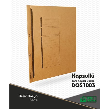 TUNA KARTON KAPSÜLLÜ TELLİ TAM KAPAK DOSYA DOS1003-(***12 ADET***)