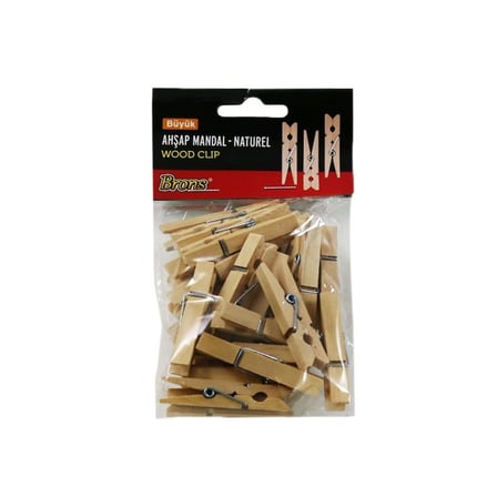 BRONS AHŞAP MANDAL NATURAL BÜYÜK BR-907-(***9 ADET***)