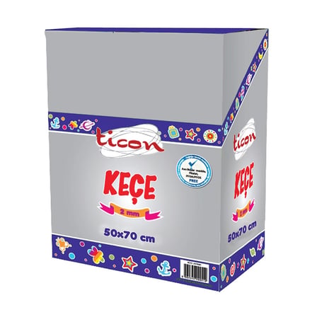 TİCON KEÇE 50x70 2 mm RENKLİ ADET 259562
