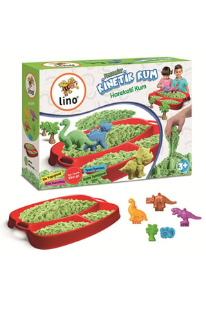LINO KİNETİK KUM SETİ DİNAZORLAR 350 GR KUM+6 KALIP LN-553