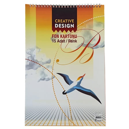 KESKİN 35x50 15 RENK BLOK FON KARTONU SPİRALLİ 200825