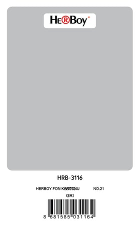 HERBOY FON KARTONU 50x70 GRİ NO:21 160 GR 100 LÜ HRB-3116