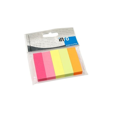 INFO NOTES 15x50 SAYFA AYRAÇ CANLI RENKLER 5x100 POSTİT 5679395-(***6 ADET***)