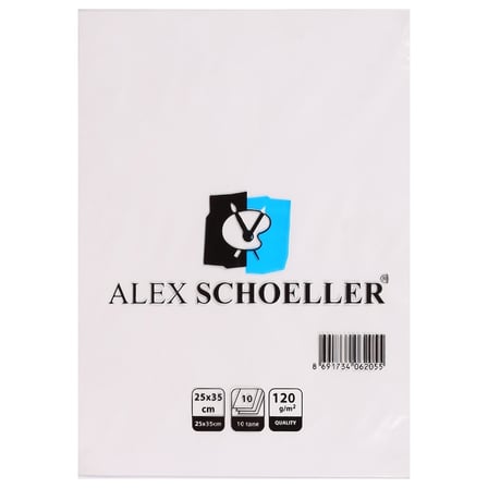 ALEX SCHOELLER 25x35 10 LU RESİM KAĞIDI 120 gr-(***1 ADET***)