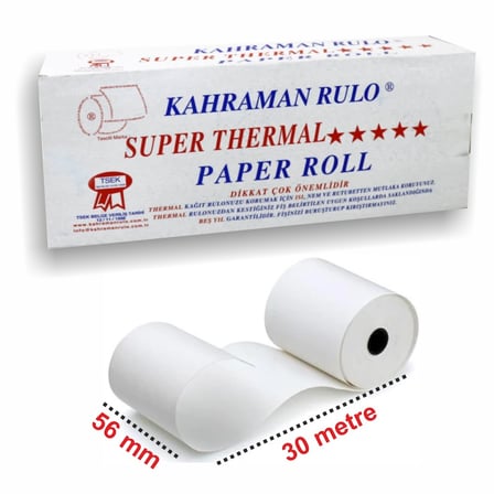 KAHRAMAN 56x30 TERMAL RULO 10 LU