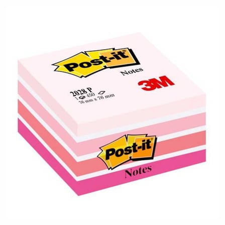 3M 2028-P PEMBE TONLARI  POST İT 76x76mm 450YP.