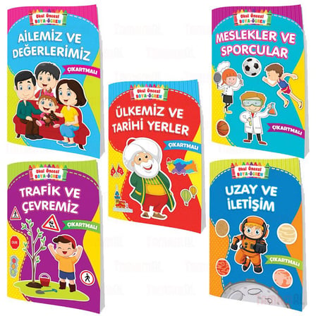 EMA ÇOCUK OKUL ÖNCESİ BOYA VE ÖĞREN KİTABI 1-5-(***6 ADET***)