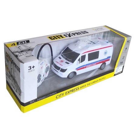 CTOY UZAKTAN KUMANDALI IŞIKLI VE SESLİ AMBULANS 1:32 HT148