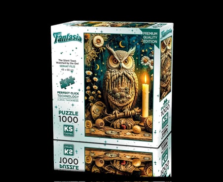 KS 20849 PUZZLE 1000 THE SİLENT TOWN WATCHED BY THE OWL