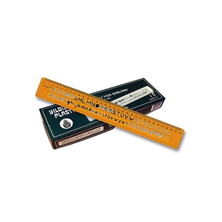 YILDIZLAR 30 CM. HARF ŞABLONLU CETVEL KOD.037-(***3 ADET***)
