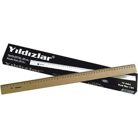 YILDIZLAR 50 CM. TAHTA CETVEL KOD.123