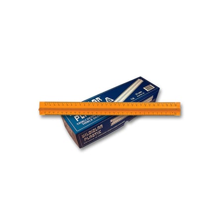 YILDIZLAR TRİBLİ DESİMETRE CETVEL 30 CM. KOD.064