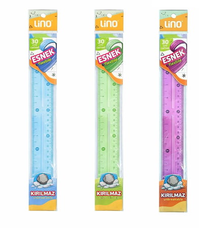 LİNO LC- 001 ESNEK FLEXIBLE CETVEL 30 CM-(***1 ADET***)