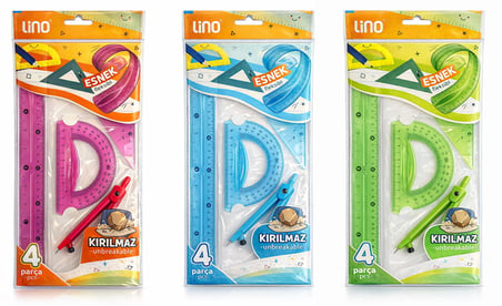 LİNO LC-002 ÇİZİM SETİ PERGELLİ FLEXIBLE 4'LÜ-(***1 ADET***)