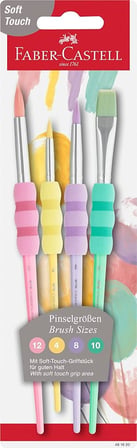 FABER SOFT TOUCH 4 LÜ FIRÇA SETİ PASTEL RENK 481620