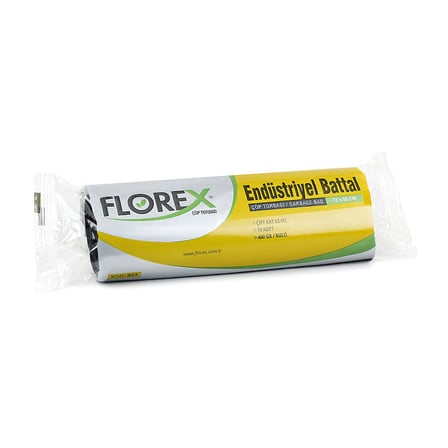 FLOREX ÇÖP TORBASI END.BATTAL BOY SİYAH 10 LU  ÇT523S-(***9 ADET***)