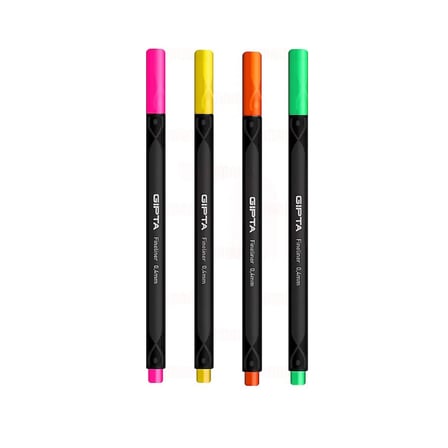 GIPTA K6700 FINELINER NEON İNCE FOSFORLU KALEM-(***6 ADET***)