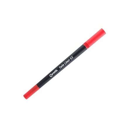 CARETTA TWİNLINER 65/02 KIRMIZI ÇİFT UÇLU KALEM-(***1 ADET***)