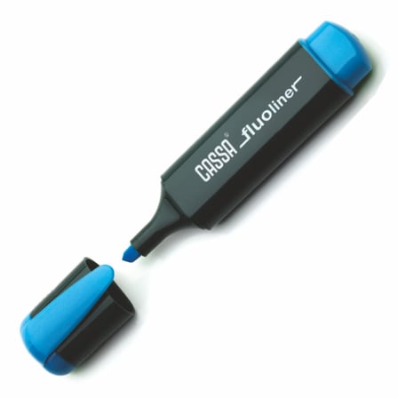 CASSA 8720 FLUO LINER MAVİ FOSFORLU KALEM-(***9 ADET***)