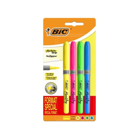 BİC BRITE LINER GRIP 4 LÜ BLS FOSFORLU KALEM 951473