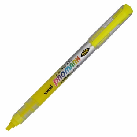 UNİ-BALL USP-105 PROMARK SARI FOSFORLU KALEM-(***12 ADET***)