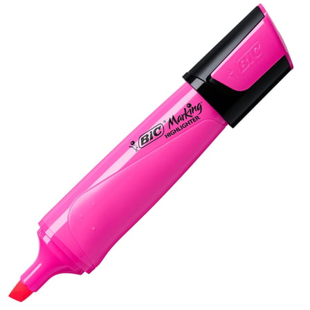 BİC FLAT PEMBE FOSFORLU KALEM 517963-(***3 ADET***)