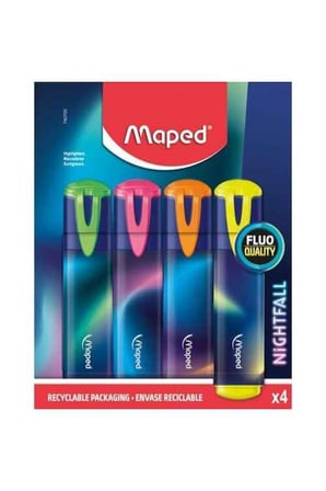 MAPED 740700 FLUO PEPS NIGHTFALL 4 LÜ SET FOSFORLU KALEM
