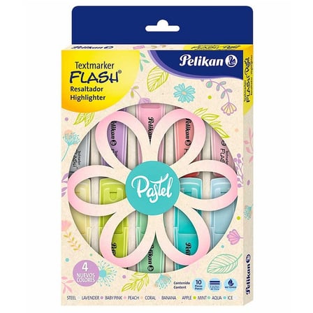 PELİKAN 10 LU PASTEL FOSFORLU KALEM PL6007
