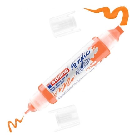 EDDİNG AKRİLİK 3D DOUBLE LINER FOSFORLU TURUNCU ED5400066