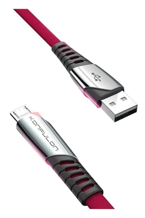 Konfulon DC16 Micro USB Kablo 1M 2.4A - Kırmızı