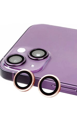 uryport Apple iPhone 15 Raze Metal Kamera Lens - Pembe