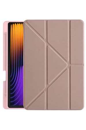 Uryport Xiaomi Pad 7 Pro Kılıf Kalemlikli Mars Tablet Kılıfı - Rose Gold