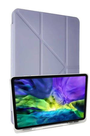Uryport Apple İpad 10.2 (8.Nesil) Kılıf Kalemlikli Mars Tablet Kılıfı - Lila