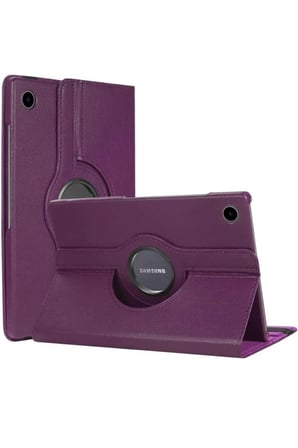 uryport Samsung Galaxy Tab A11 360 Tablet Deri Kılıf - Mürdüm