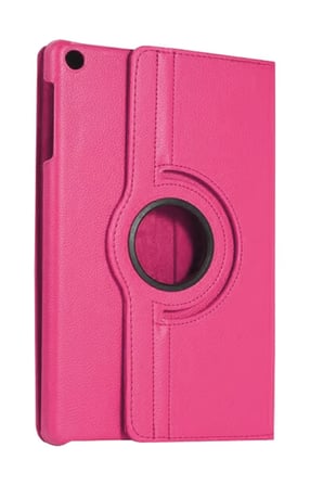 uryport Samsung Galaxy Tab A11 360 Tablet Deri Kılıf - Pembe