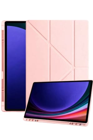 Uryport Samsung Galaxy Tab A11 Kalemlikli Mars Tablet Kılıfı - Rose Gold