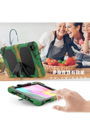 uryport Samsung Galaxy T290 Tab A 8 Kılıf Griffin Tablet Kapak - Kamuflaj