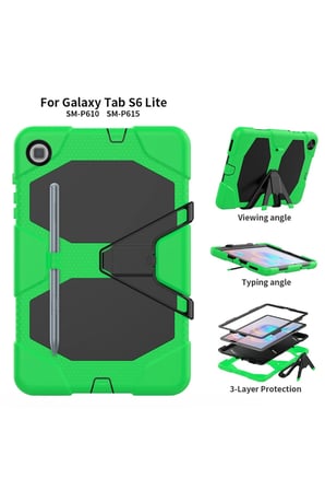uryport Samsung Galaxy T500 Tab A7 10.4 Kılıf Griffin Tablet Kapak - Yeşil