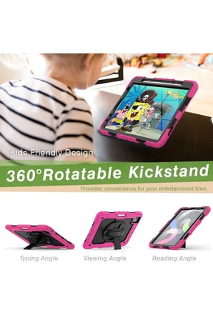 uryport Apple iPad Pro 11 (2020) Kılıf Pars Tablet Kapak - Pembe