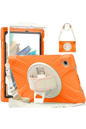 uryport Samsung Galaxy X200 Tab A8 10.5 Kılıf Amazing Tablet Kapak - Turuncu