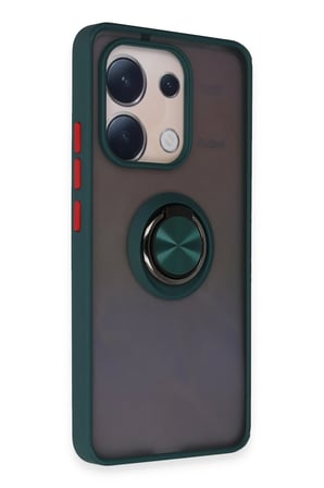 uryport Xiaomi Redmi Note 13 4G Kılıf Montreal Yüzüklü Silikon Kapak - Yeşil