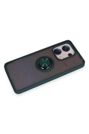 uryport Xiaomi Redmi Note 13 4G Kılıf Montreal Yüzüklü Silikon Kapak - Yeşil