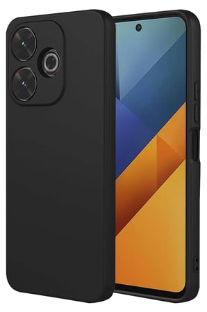 uryport Xiaomi Redmi 13 4G Kılıf Nano içi Kadife Silikon - Siyah
