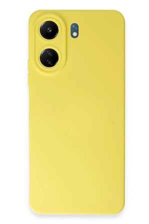 uryport Xiaomi Redmi 13C Kılıf Nano içi Kadife Silikon - Sarı