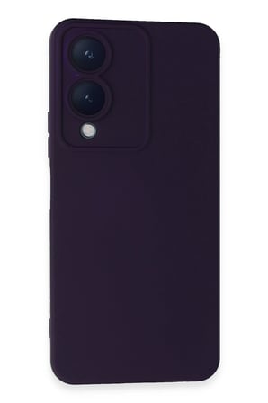 uryport Vivo Y17S Kılıf Nano içi Kadife Silikon - Mor